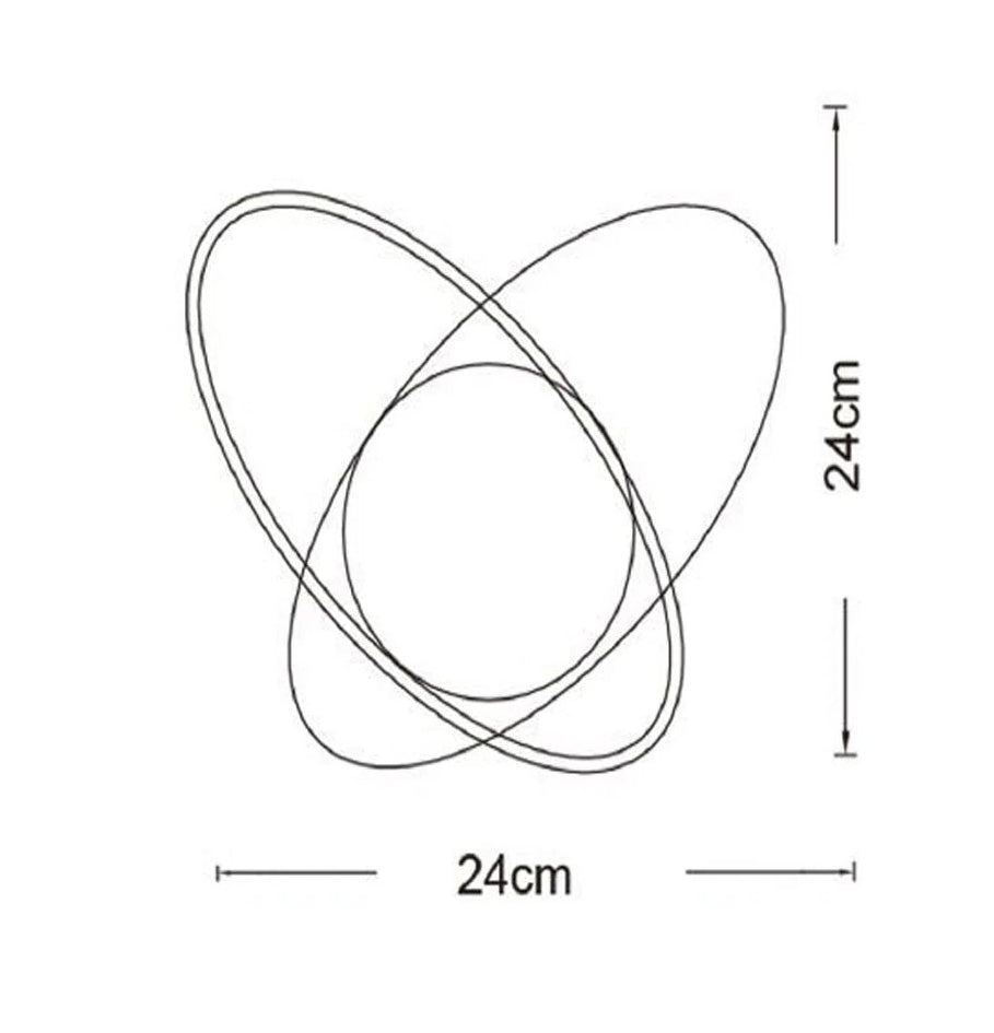 Applique a parete in metallo nero e oro – Con sfera opaca, attacco G9 - ambraled