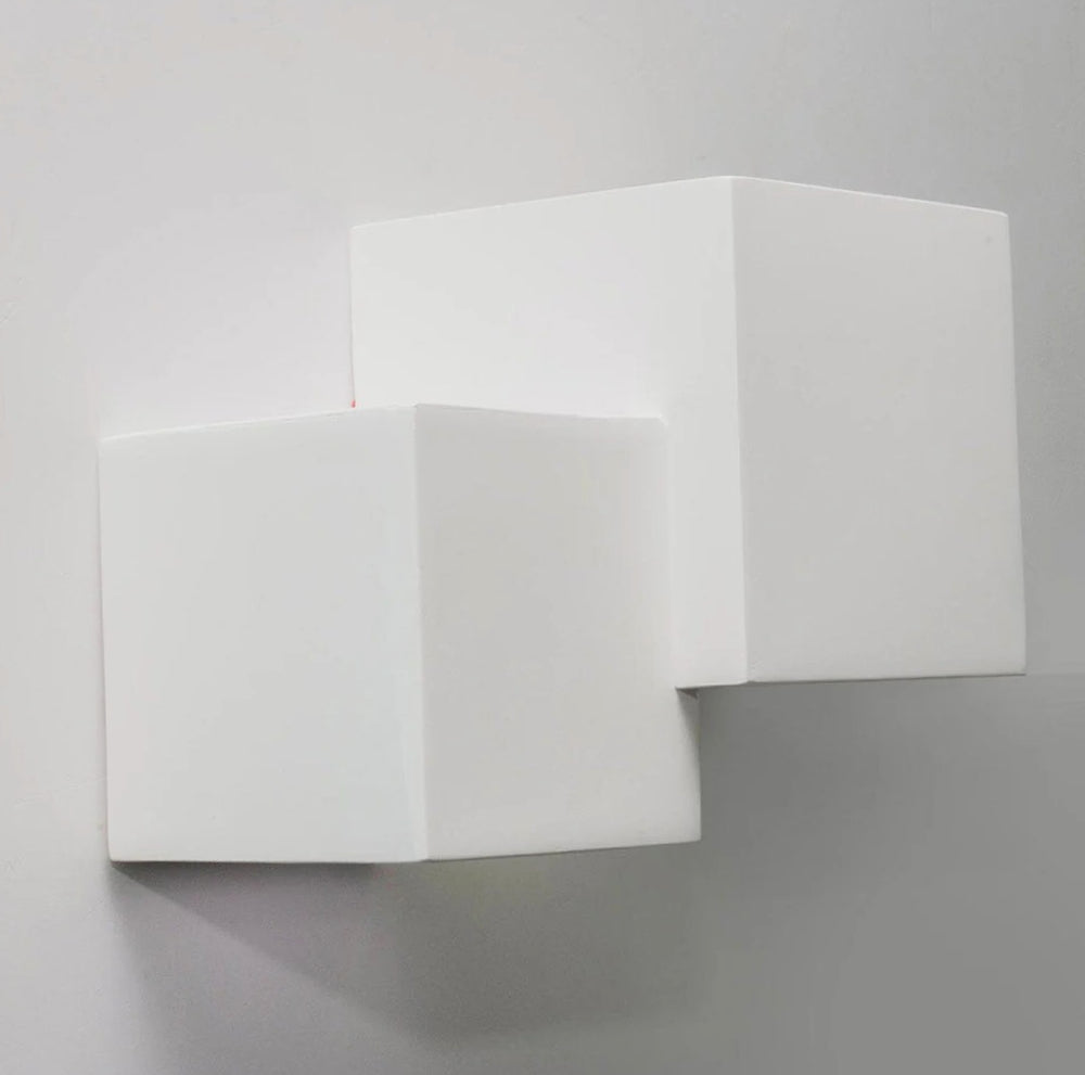 Applique in gesso 2 cubi – Doppia emissione di luce up & down con attacco G9 - ambraled