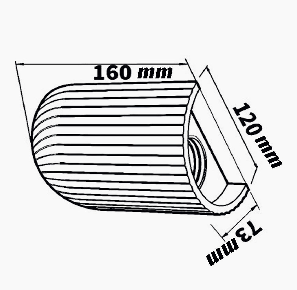 Applique in gesso rigato a parete – Lampada muro verniciabile con attacco GU10 - ambraled
