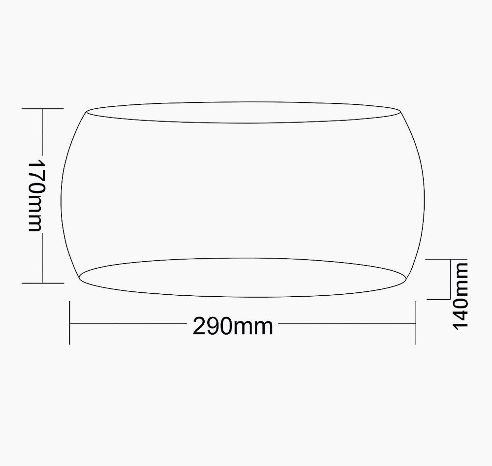 Applique ovale in gesso per parete con doppia emissione luce R7S – Illuminazione decorativa - ambraled