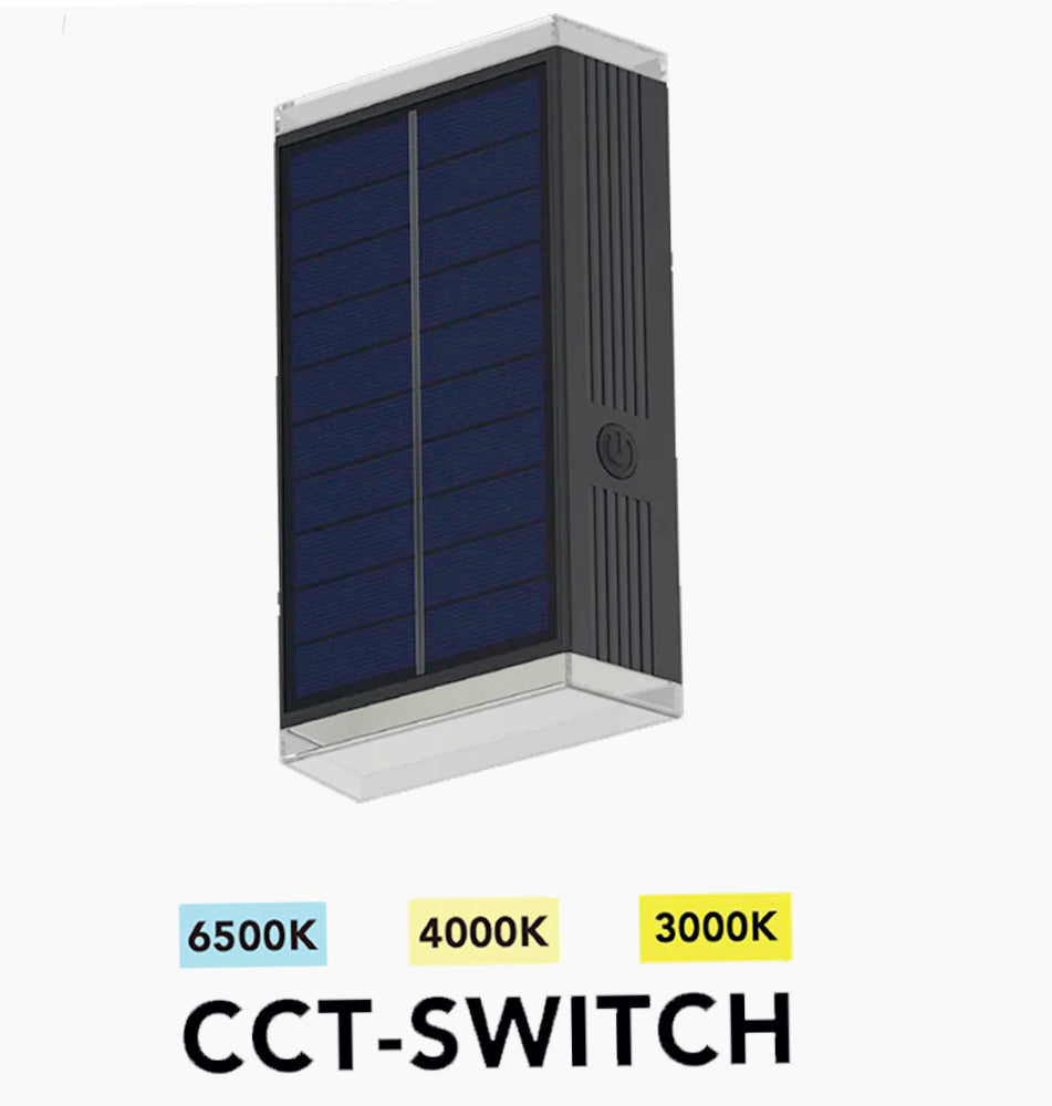 Applique solare 2W – Doppia emissione luce, tecnologia CCT regolabile, protezione IP54 - ambraled