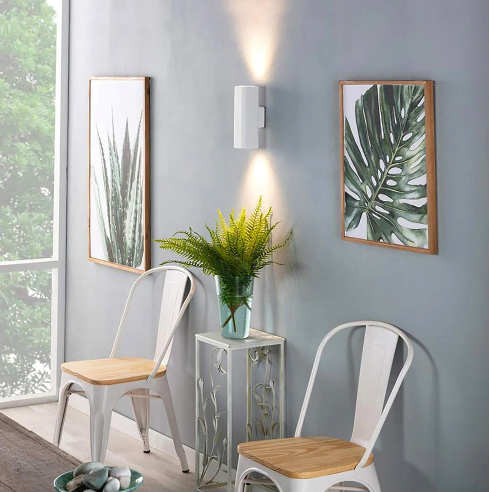 Lampada parete in gesso cubo – Doppia emissione, lampadina GU10 - ambraled