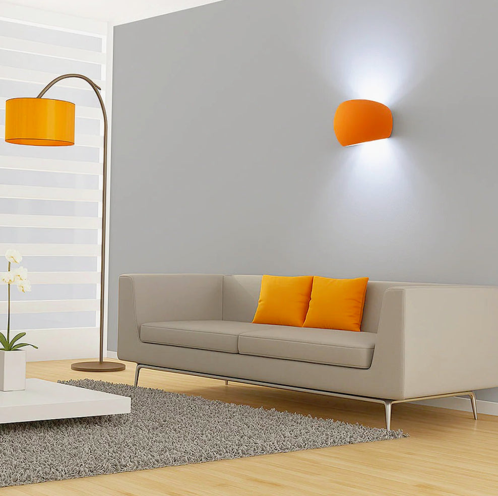 Applique tonda in gesso per parete – Doppia emissione luce attacco G9 - ambraled