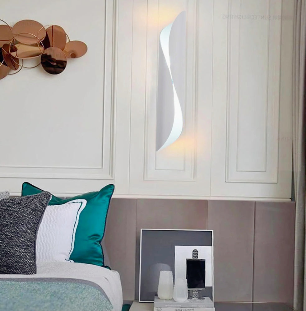 Applique moderna a spirale da parete – Design lampada, 2 attacchi G9 Opp - ambraled
