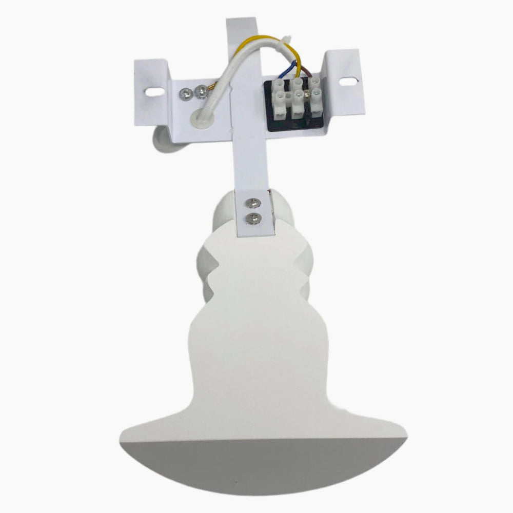 Applique in gesso a forma di lume – Lampada muro verniciabile con attacco E14 - ambraled
