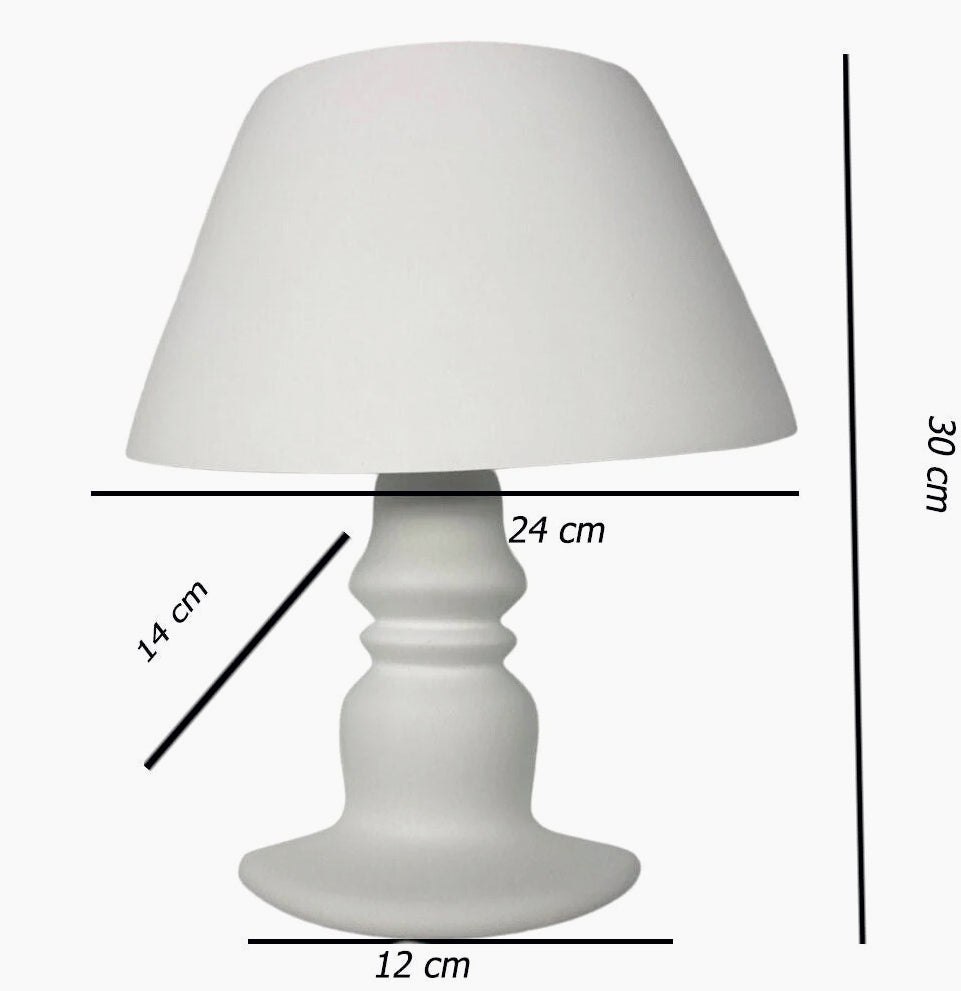Applique in gesso a forma di lume – Lampada muro verniciabile con attacco E14 - ambraled