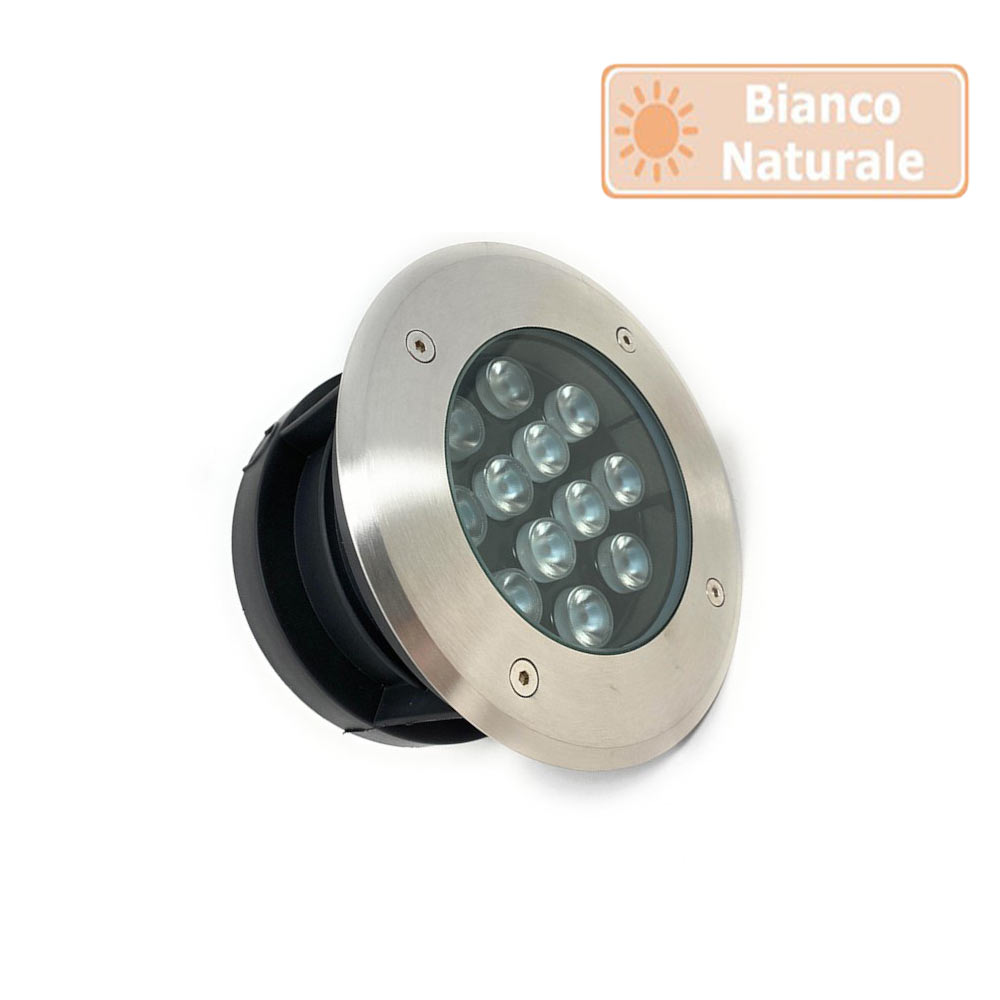 Faretto incasso calpestabile 12W – 12LED 3000K/4000K/6500K IP67 - ambraled