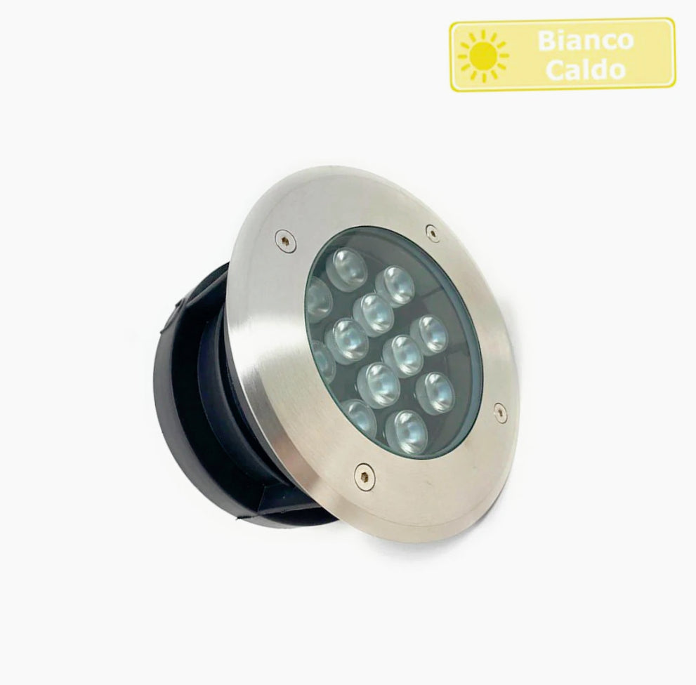 Faretto incasso calpestabile 12W – 12LED 3000K/4000K/6500K IP67 - ambraled