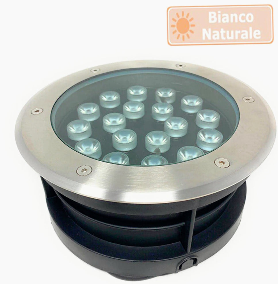 Faretto incasso calpestabile 18W – 18LED 3000K/4000K/6500K IP67 - ambraled
