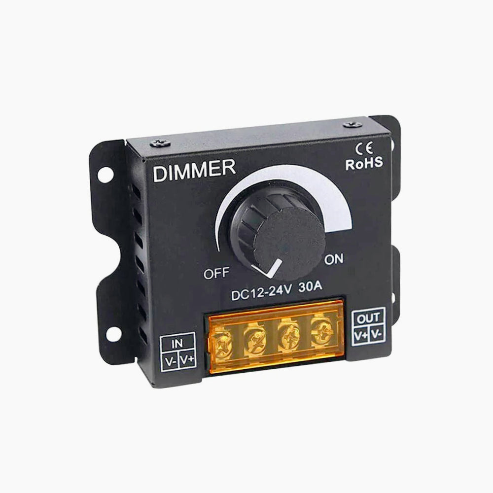 Dimmer LED 12-24V 30A – interruttore con manopola - ambraled