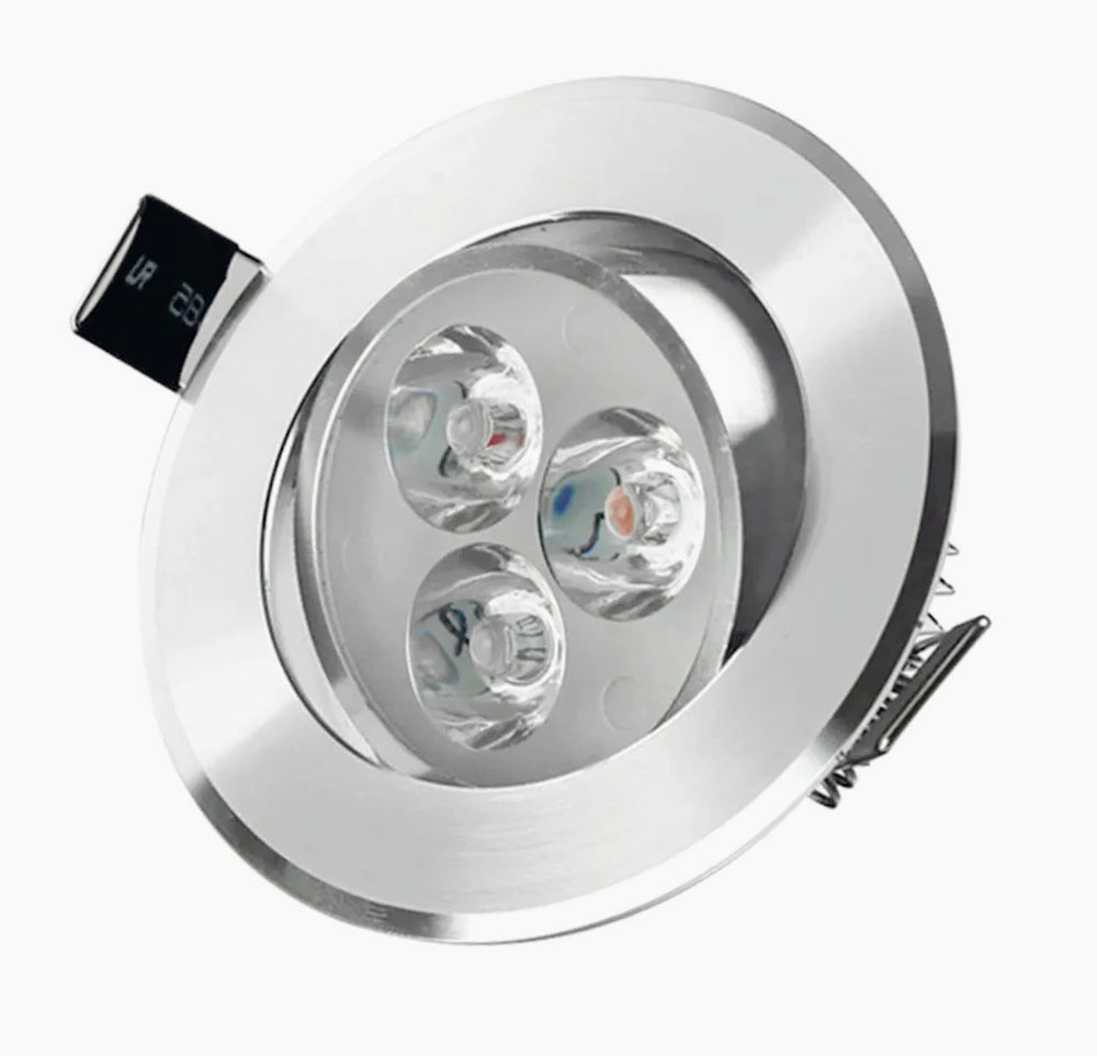 Faretto Spot 3W – 3LED ad incasso orientabile - ambraled