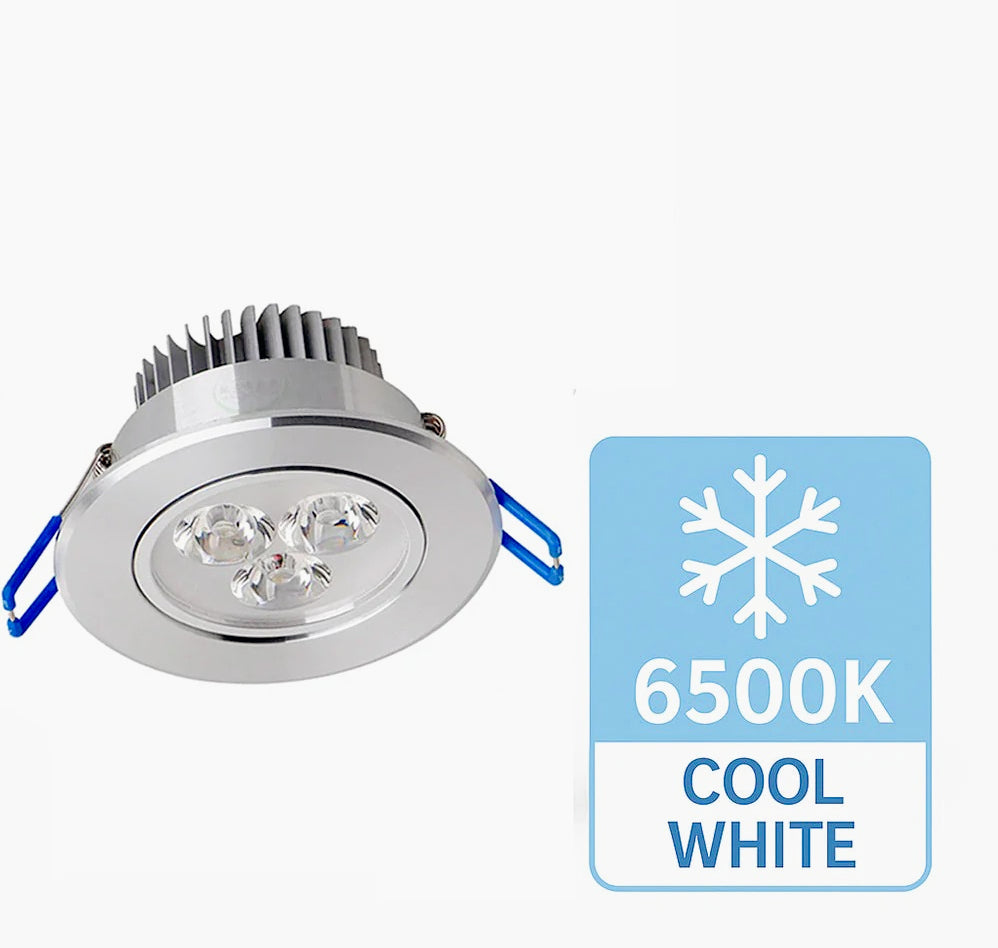 Faretto Spot 3W – 3LED ad incasso orientabile - ambraled
