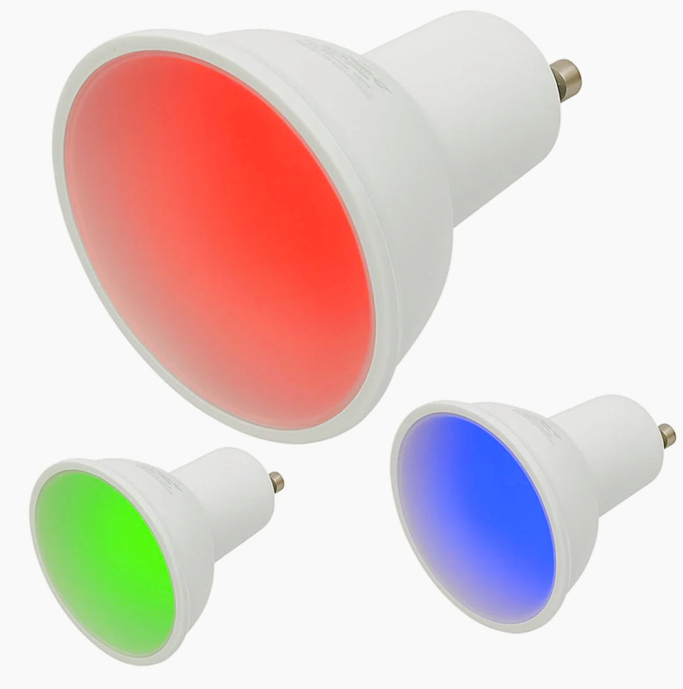Faretto LED 6W – luce RGB (rosso/blu/verde) GU10 - ambraled