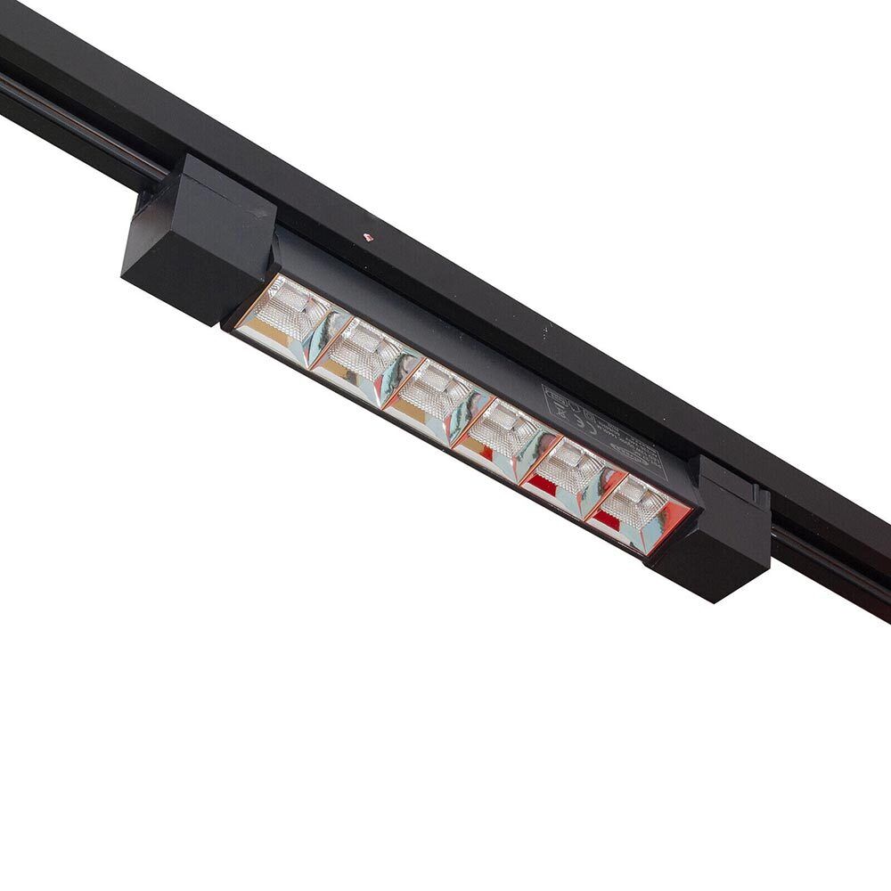 Faretto Track 12W – 6LED binario bianco/nero 3000K/4000K/6500K - ambraled