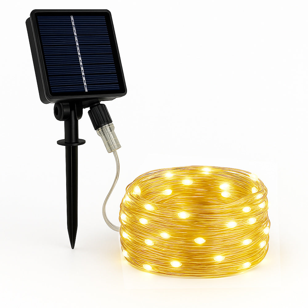 Filo LED 10M 100 luci – solare con picchetto e colori luce - ambraled