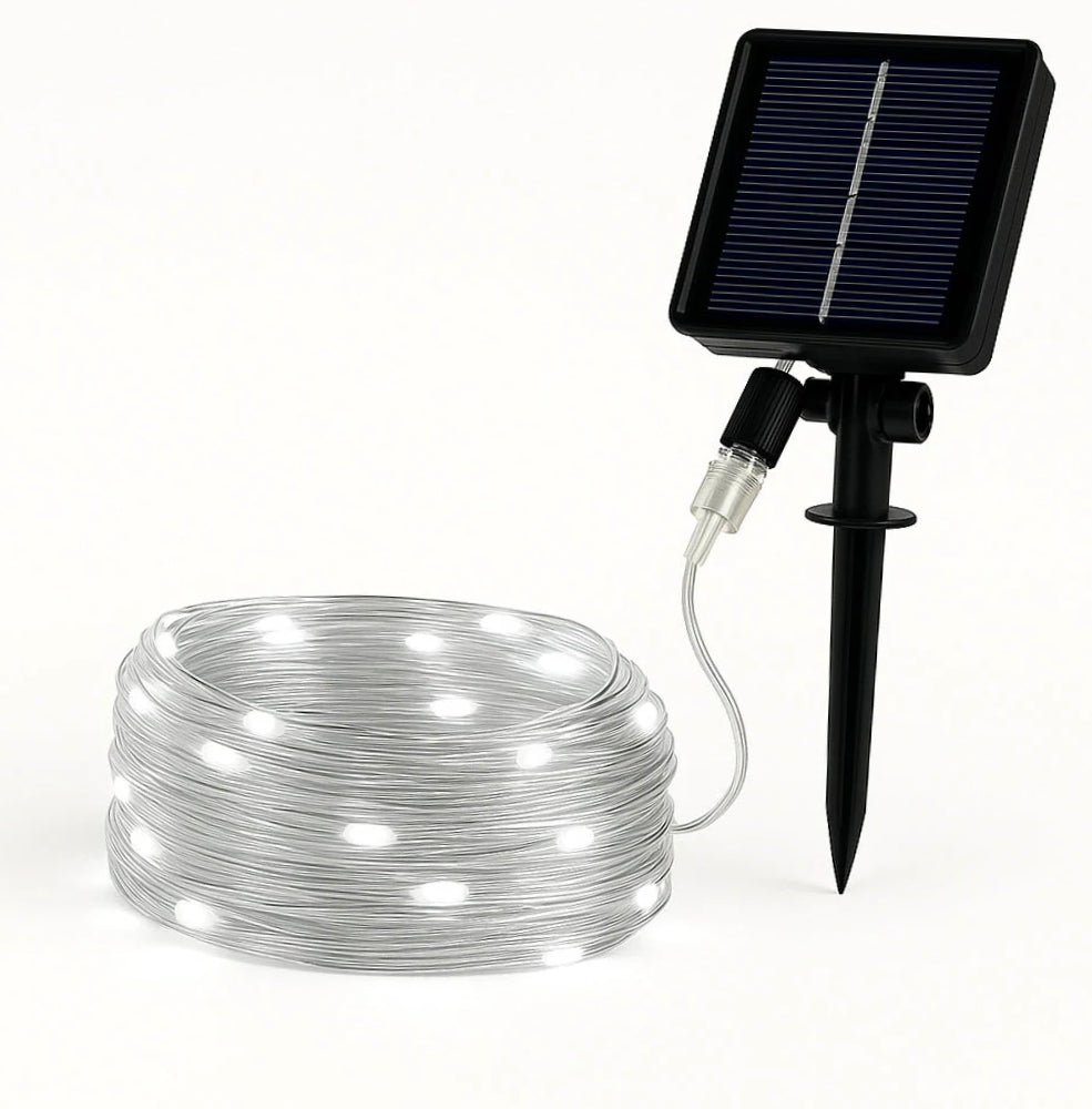 Filo LED 10M 100 luci – solare con picchetto e colori luce - ambraled
