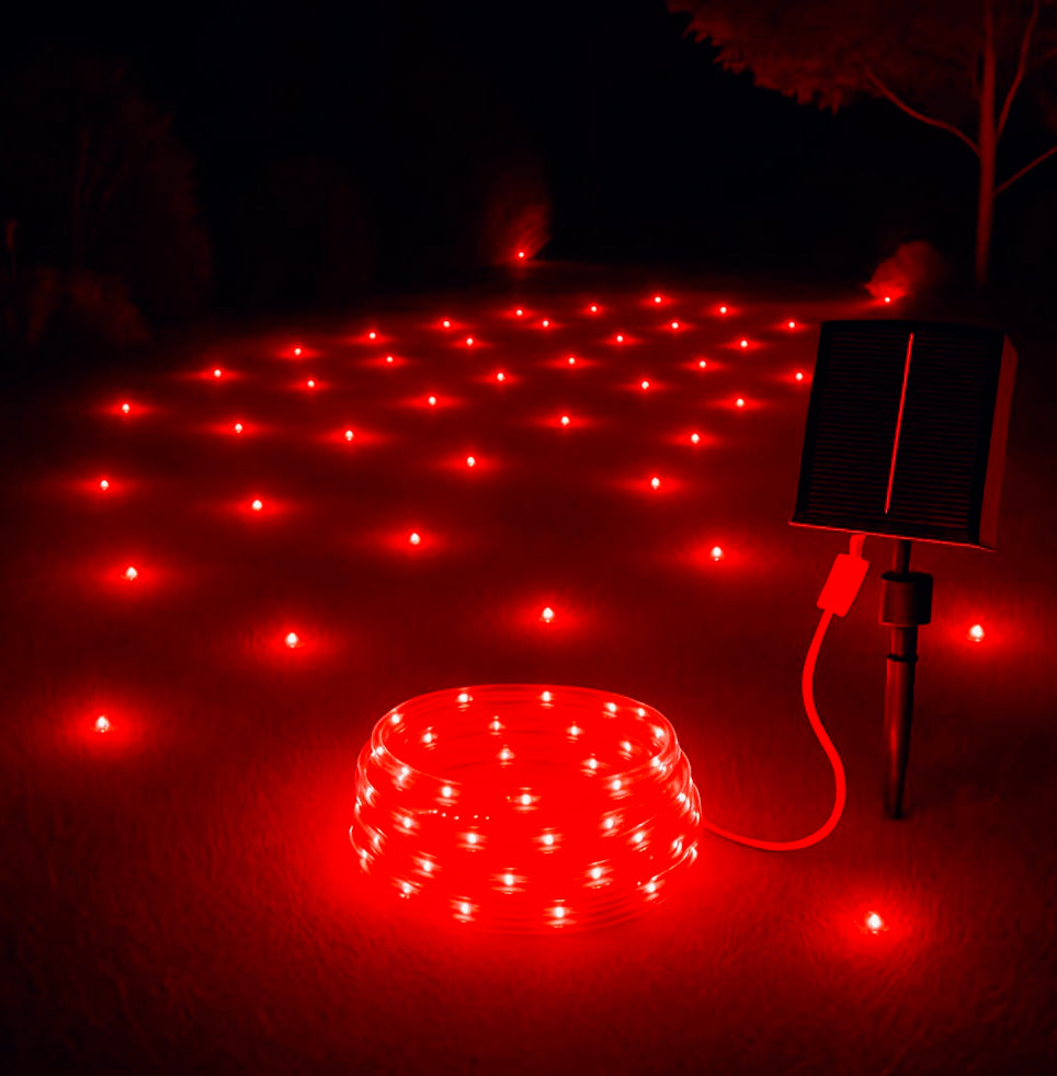Filo LED 30M 300 luci – solare con picchetto e colori luce - ambraled