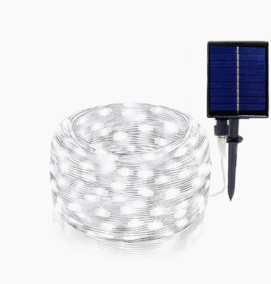 Filo LED 30M 300 luci – solare con picchetto e colori luce - ambraled