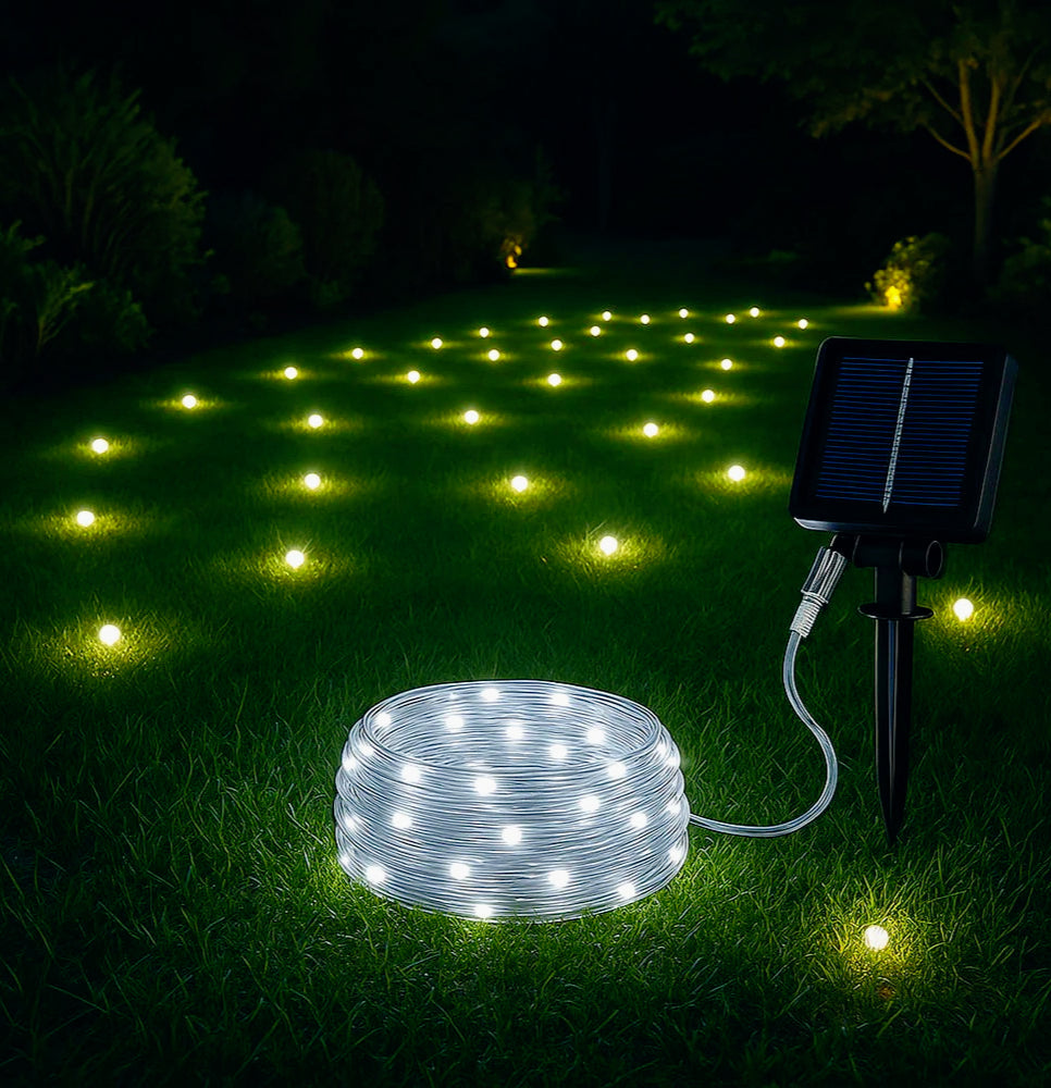 Filo LED 30M 300 luci – solare con picchetto e colori luce - ambraled