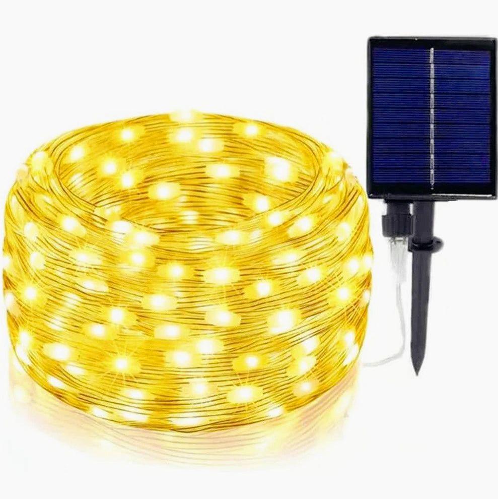 Filo LED 30M 300 luci – solare con picchetto e colori luce - ambraled