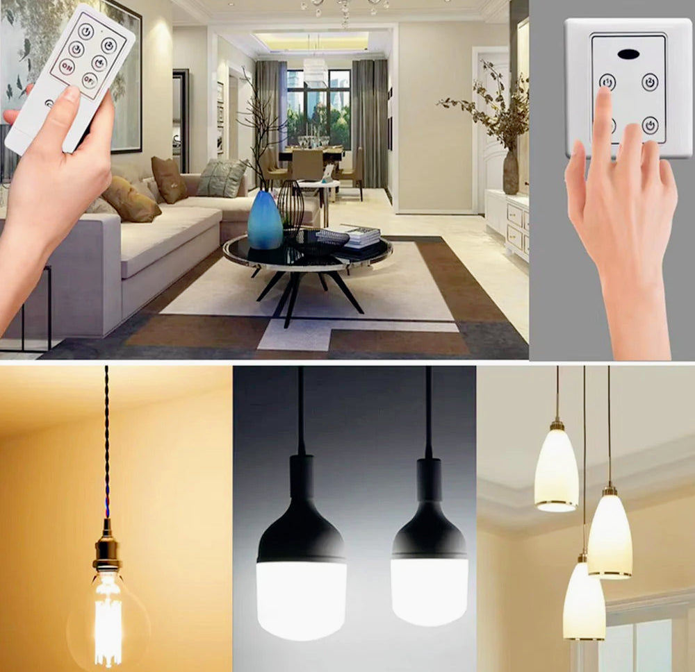 Interruttore luci con telecomando wireless controllo a distanza 4CH - ambraled