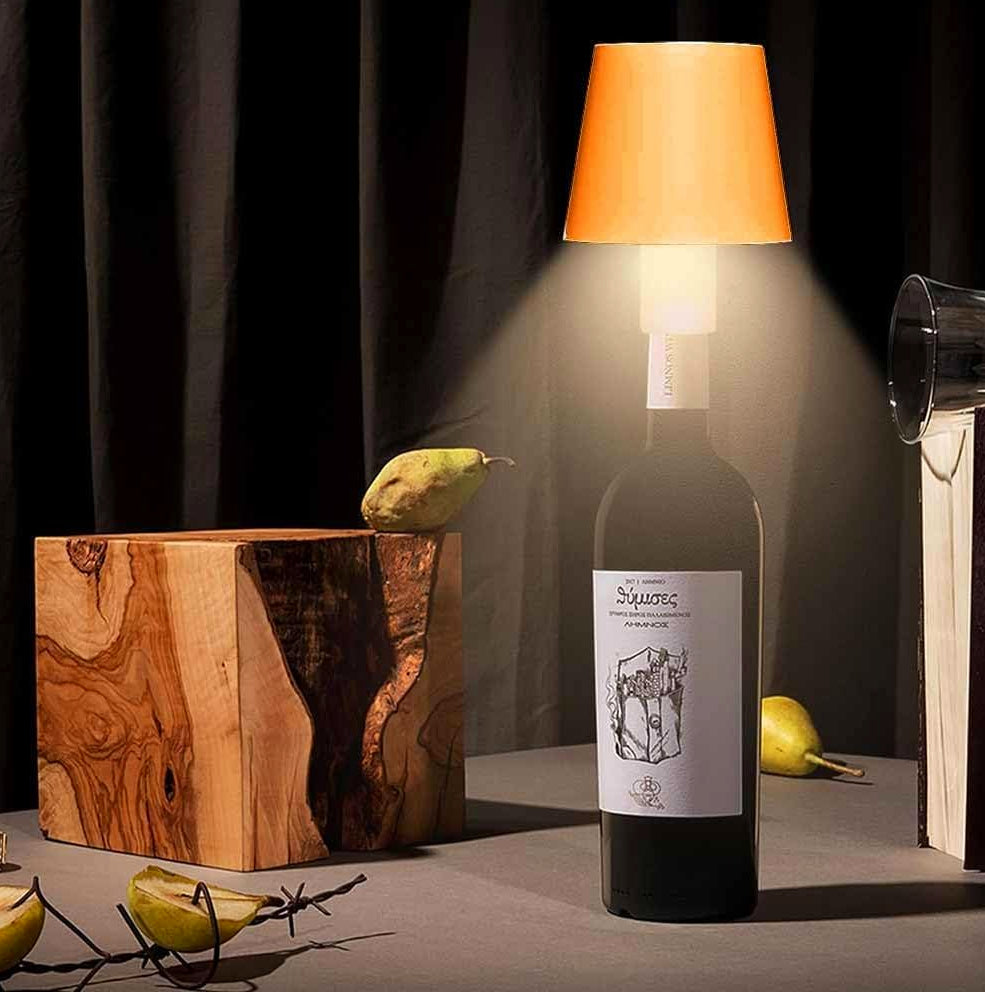 Paralume LED a tappo – lampada touch ricaricabile per bottiglie - ambraled