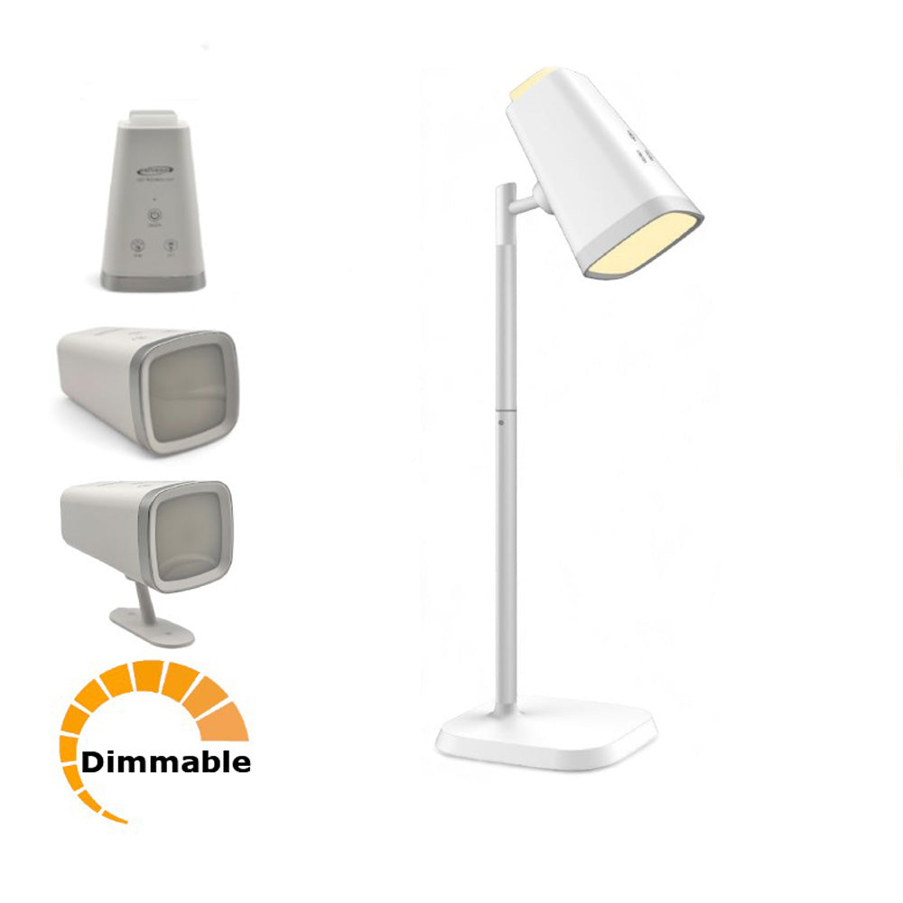 Lampada ricaricabile 2in1 – Da scrivania e applique, 6W, dimmerabile con CCT - ambraled