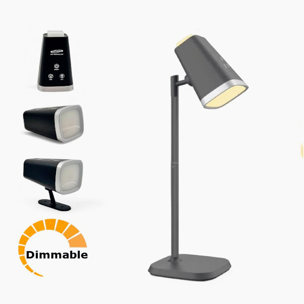 Lampada ricaricabile 2in1 – Da scrivania e applique, 6W, dimmerabile con CCT - ambraled