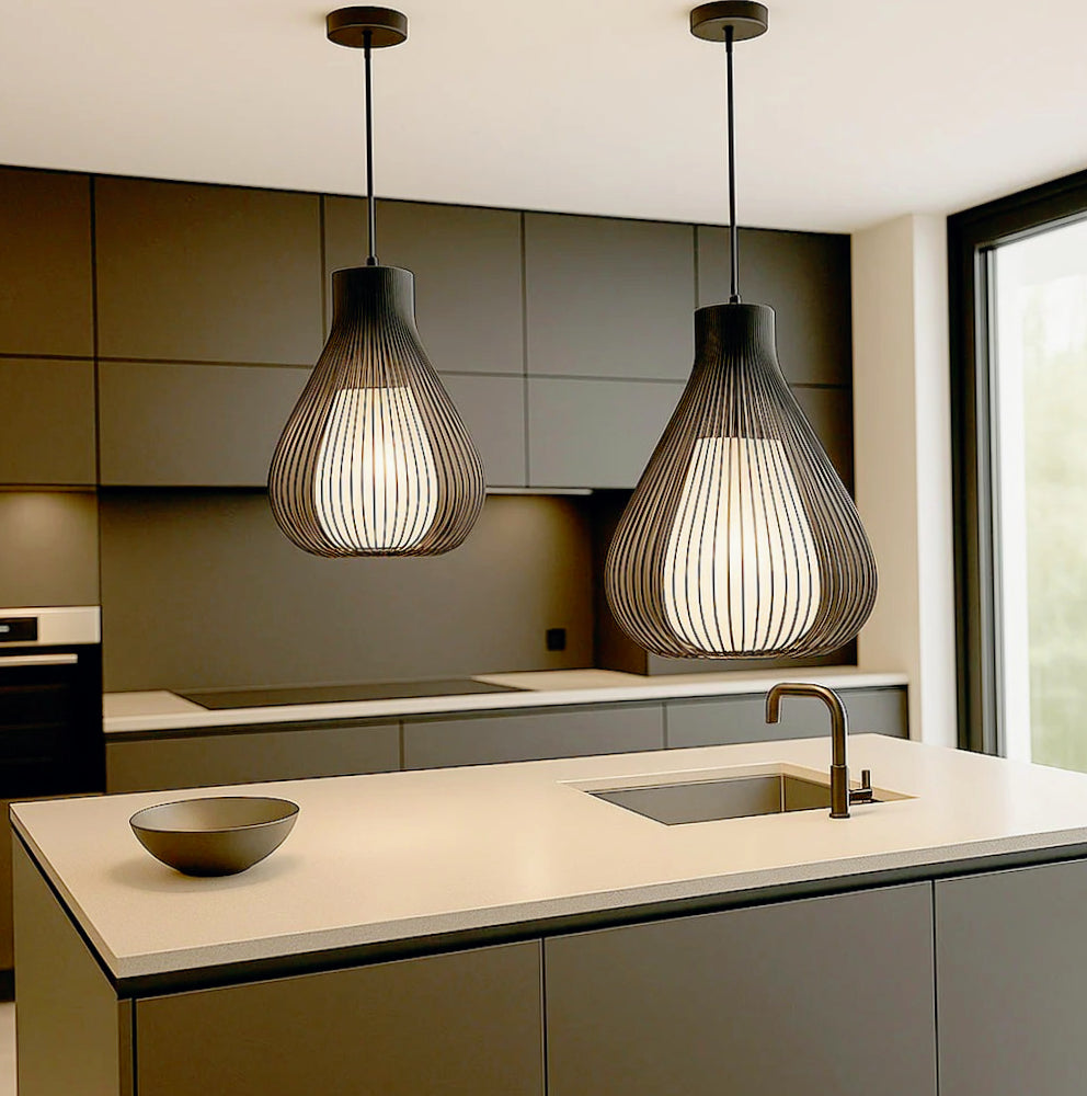 Lampadario a sospensione a goccia – Da soffitto, attacco E27 - ambraled
