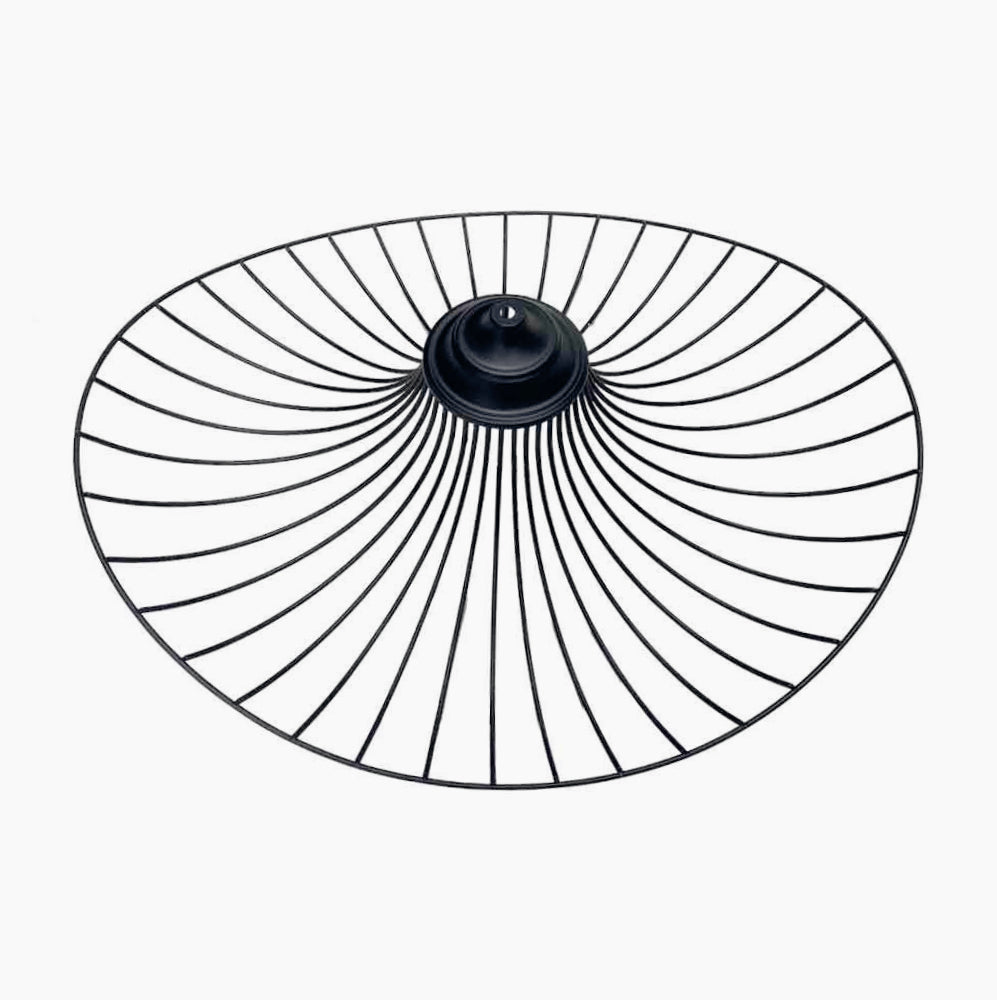 Lampadario a cappello con paralume in metallo – Attacco E27, lampada decorativa - ambraled