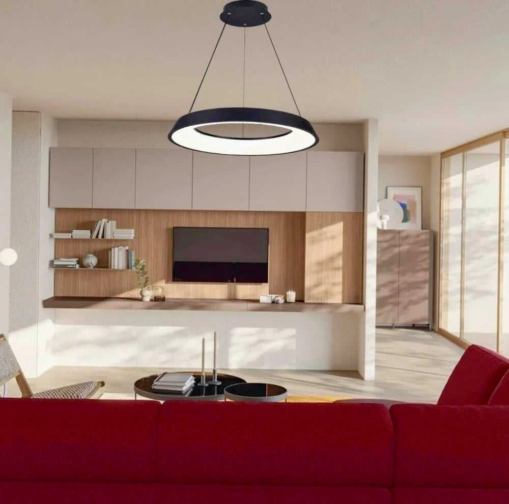 Lampadario a LED 43W – Tre colorazioni di luce, design ultra moderno - ambraled