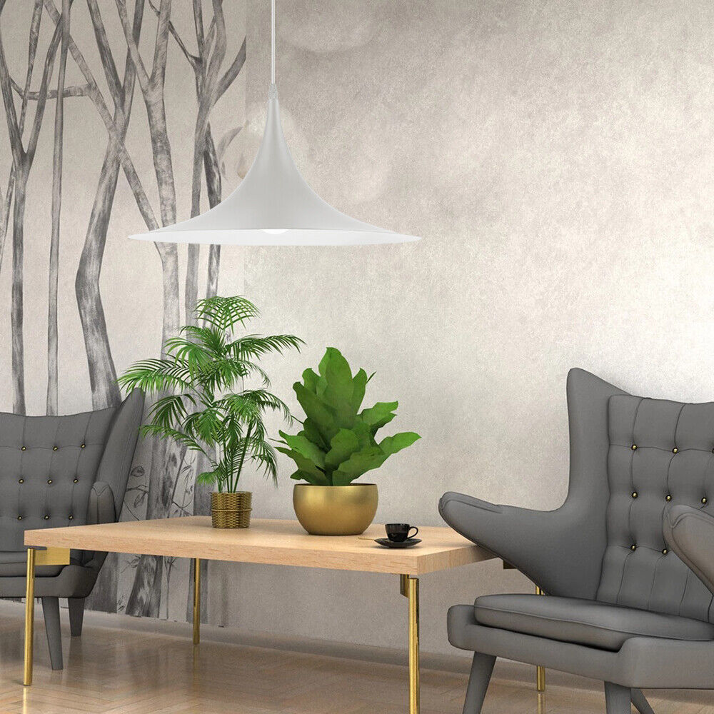 Lampadario contemporaneo nordico – In metallo bianco e nero, attacco E27 - ambraled