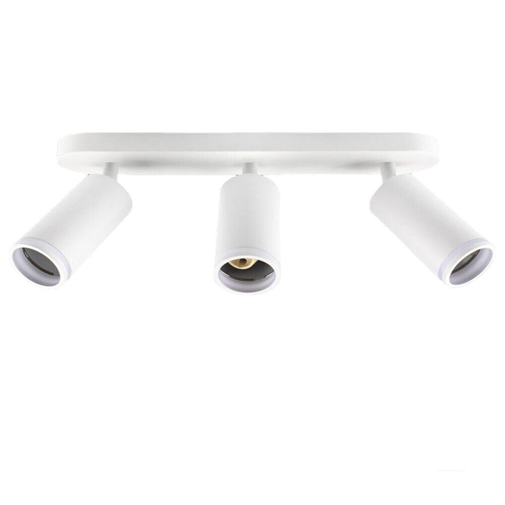 Plafoniera orientabile 3 diffusori GU10 (da soffitto o parete) - ambraled