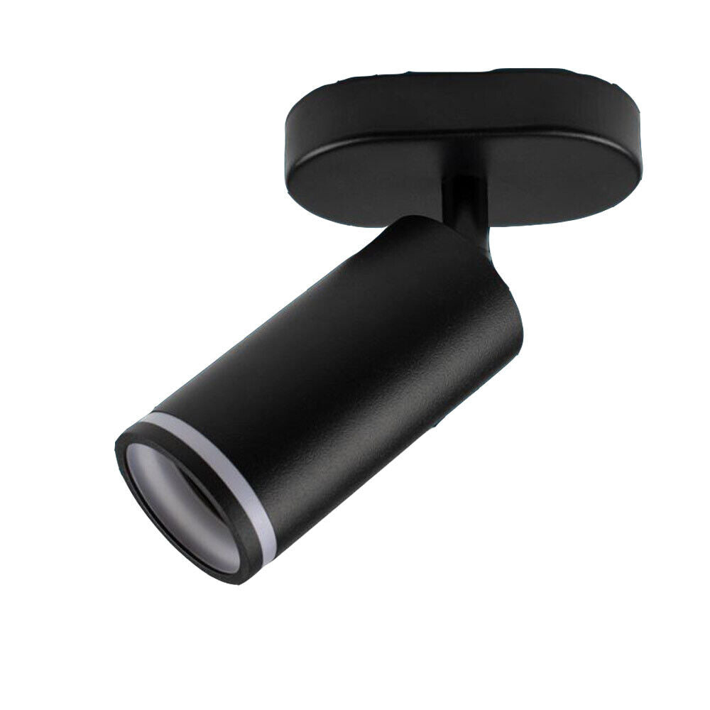 Plafoniera orientabile a 1 diffusore GU10 (installazione su soffitto o parete) - ambraled