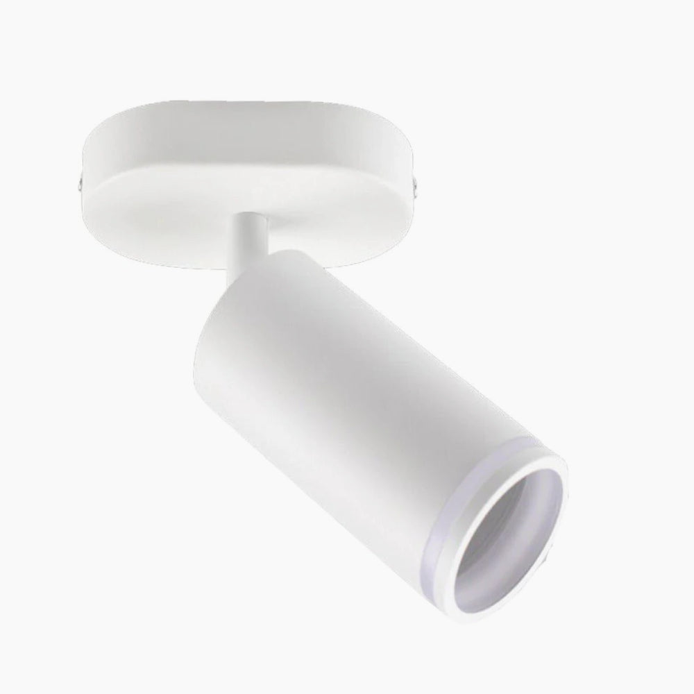 Plafoniera orientabile a 1 diffusore GU10 (installazione su soffitto o parete) - ambraled