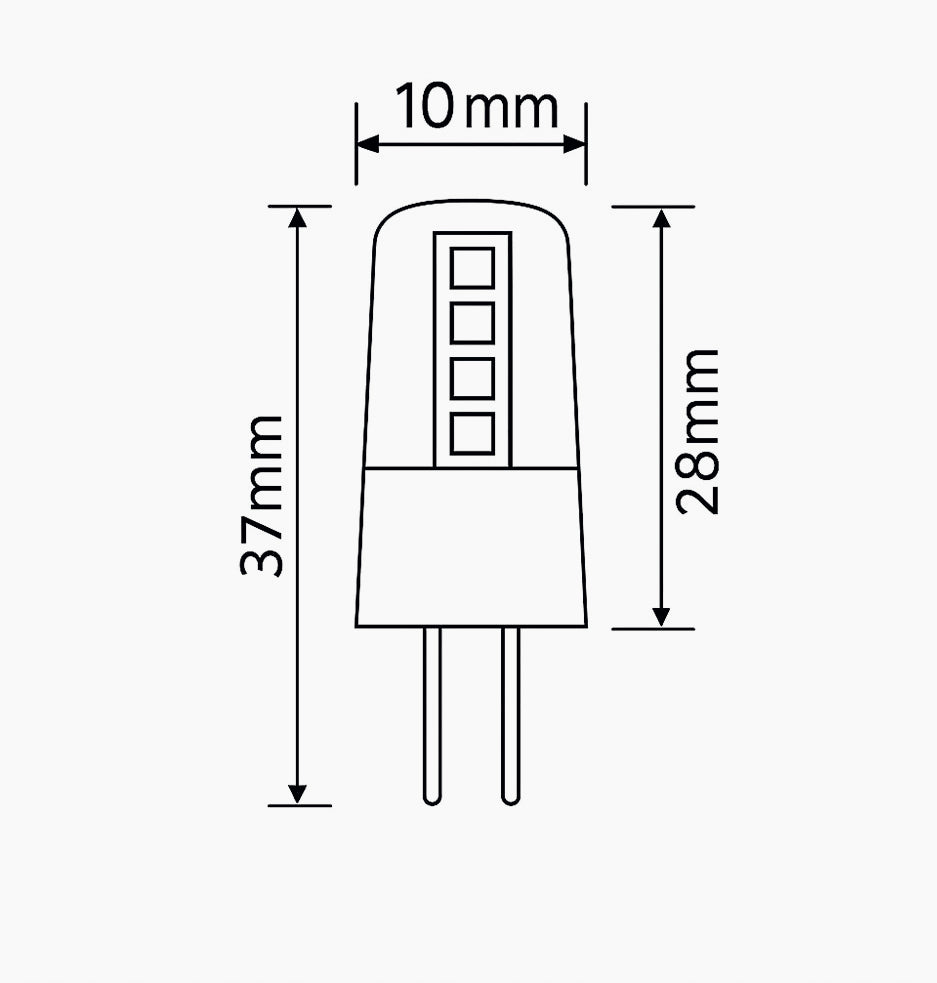 Lampadina LED 10 LED 2,5W G4 12V – Attacco G4, luce fredda / calda / naturale - ambraled