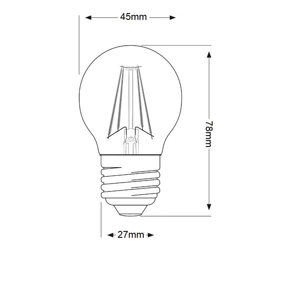 Lampadina led filamento 4 watt E27 vetro luce 6500k 3000k 4000k - ambraled