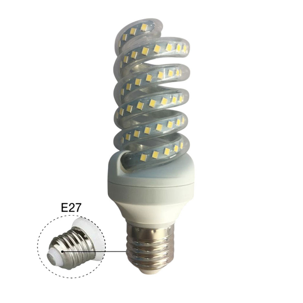 Lampadina led spirale E27 16 watt luce calda naturale fredda - ambraled