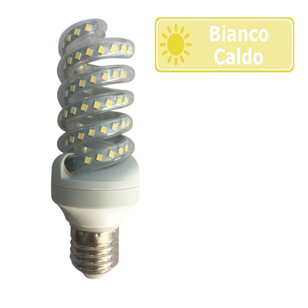 Lampadina led spirale E27 16 watt luce calda naturale fredda - ambraled