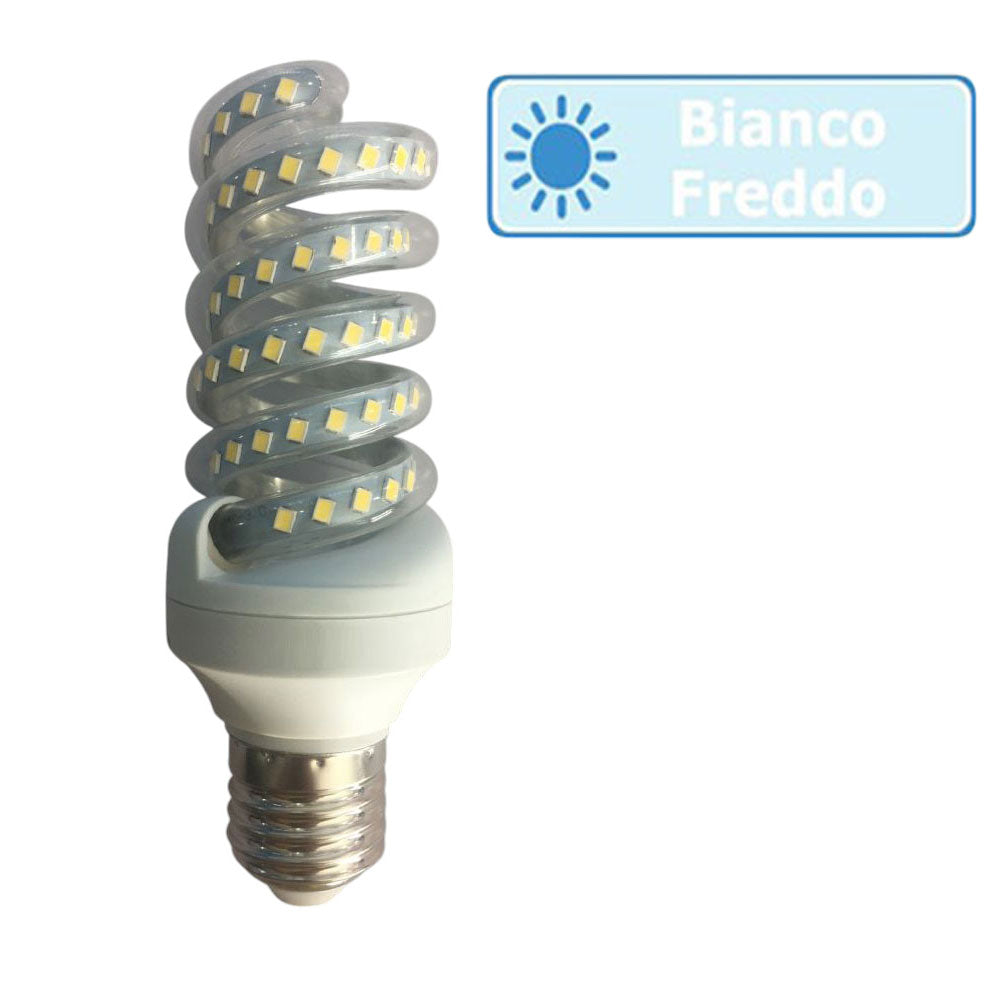 Lampadina led spirale E27 16 watt luce calda naturale fredda - ambraled