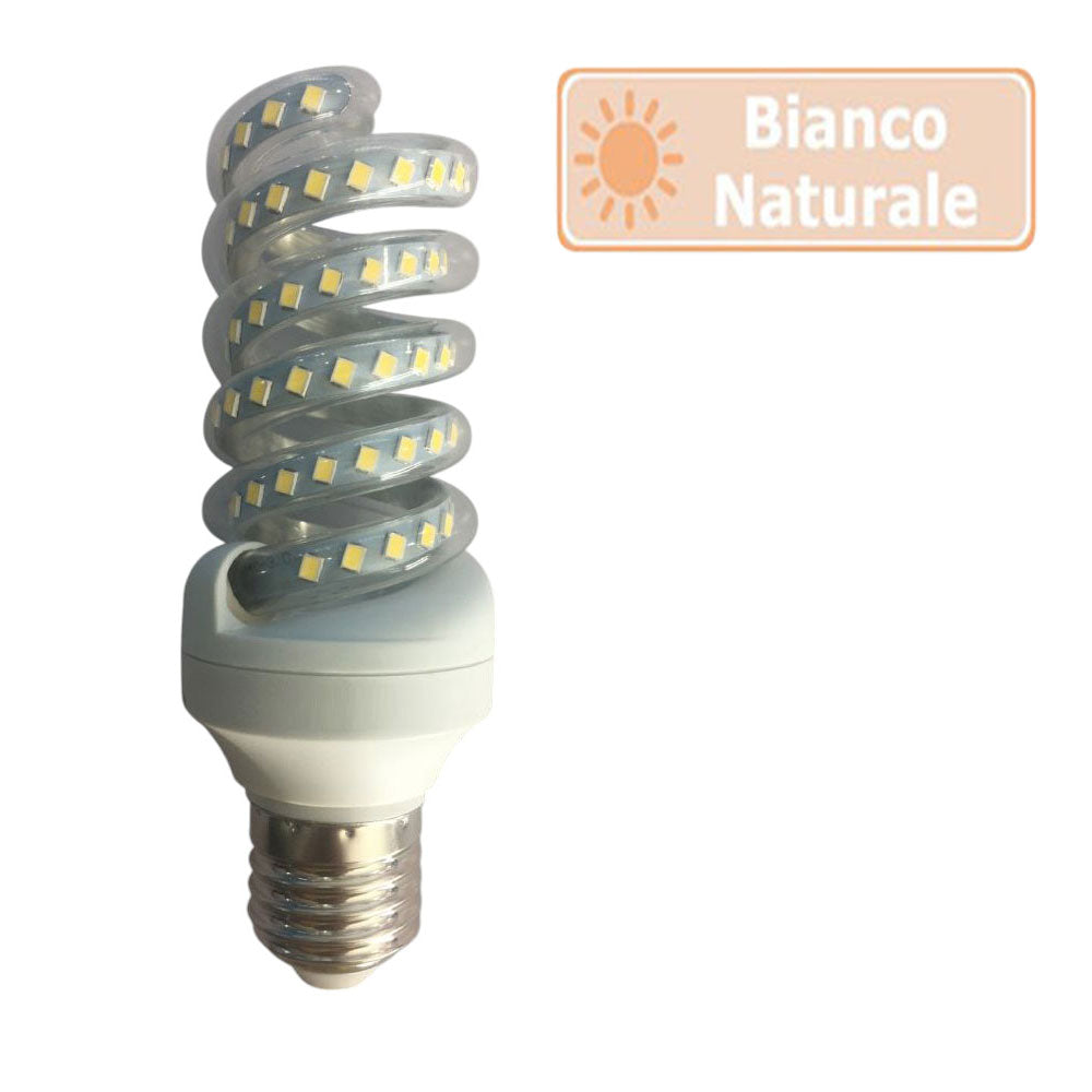 Lampadina led spirale E27 16 watt luce calda naturale fredda - ambraled