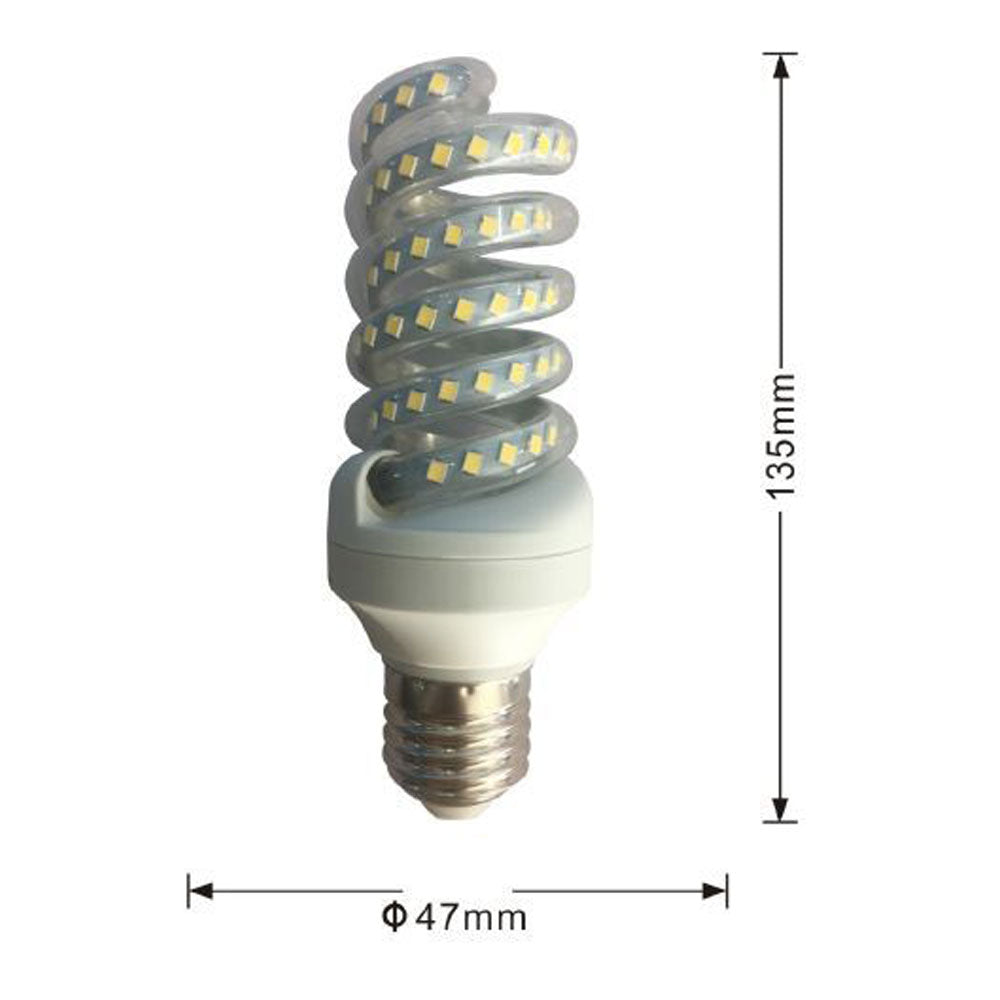 Lampadina led spirale E27 16 watt luce calda naturale fredda - ambraled