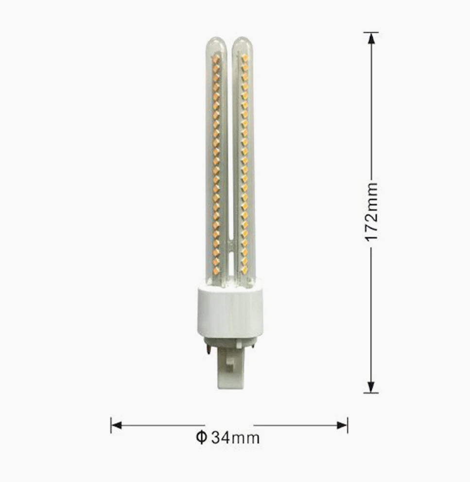 Lampadina LED tubolare G24 15W – 2pin 3000K/4000K/6500K risparmio - ambraled