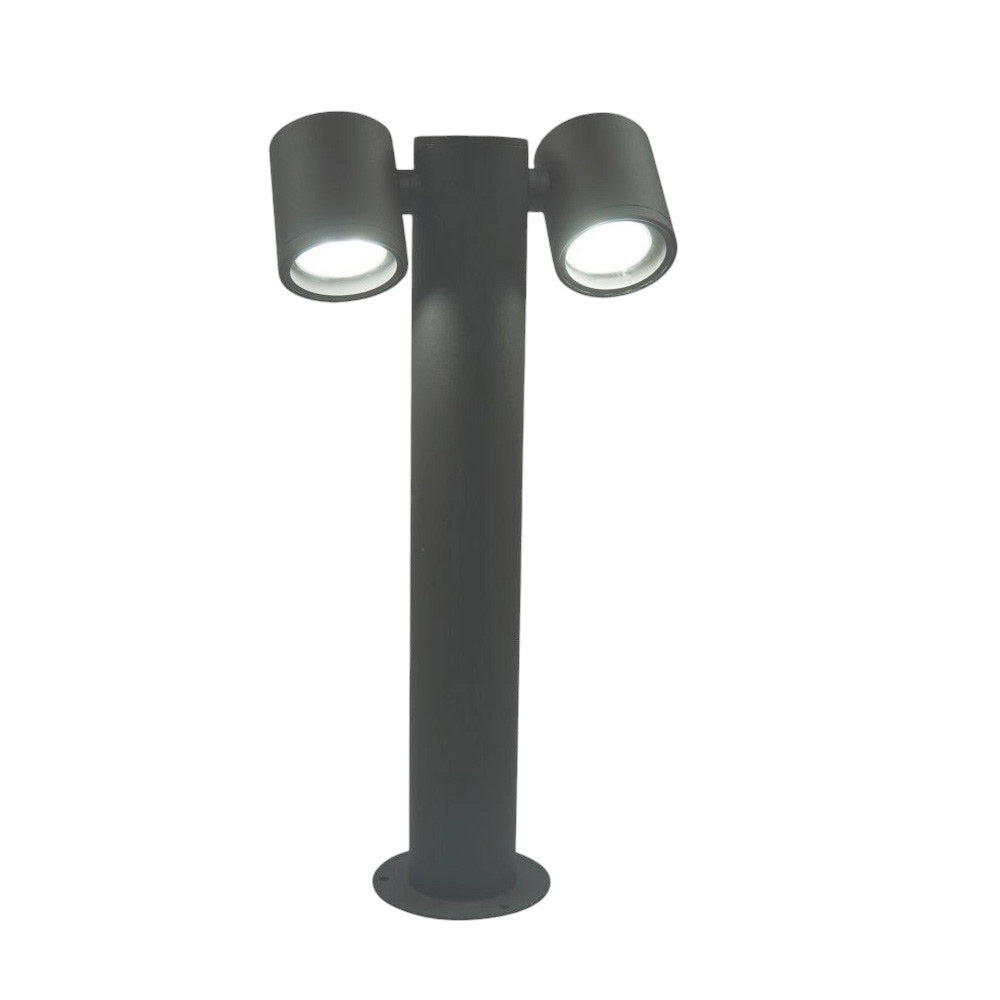 Lampione giardino 2 diffusori – GU10 orientabili IP44 - ambraled