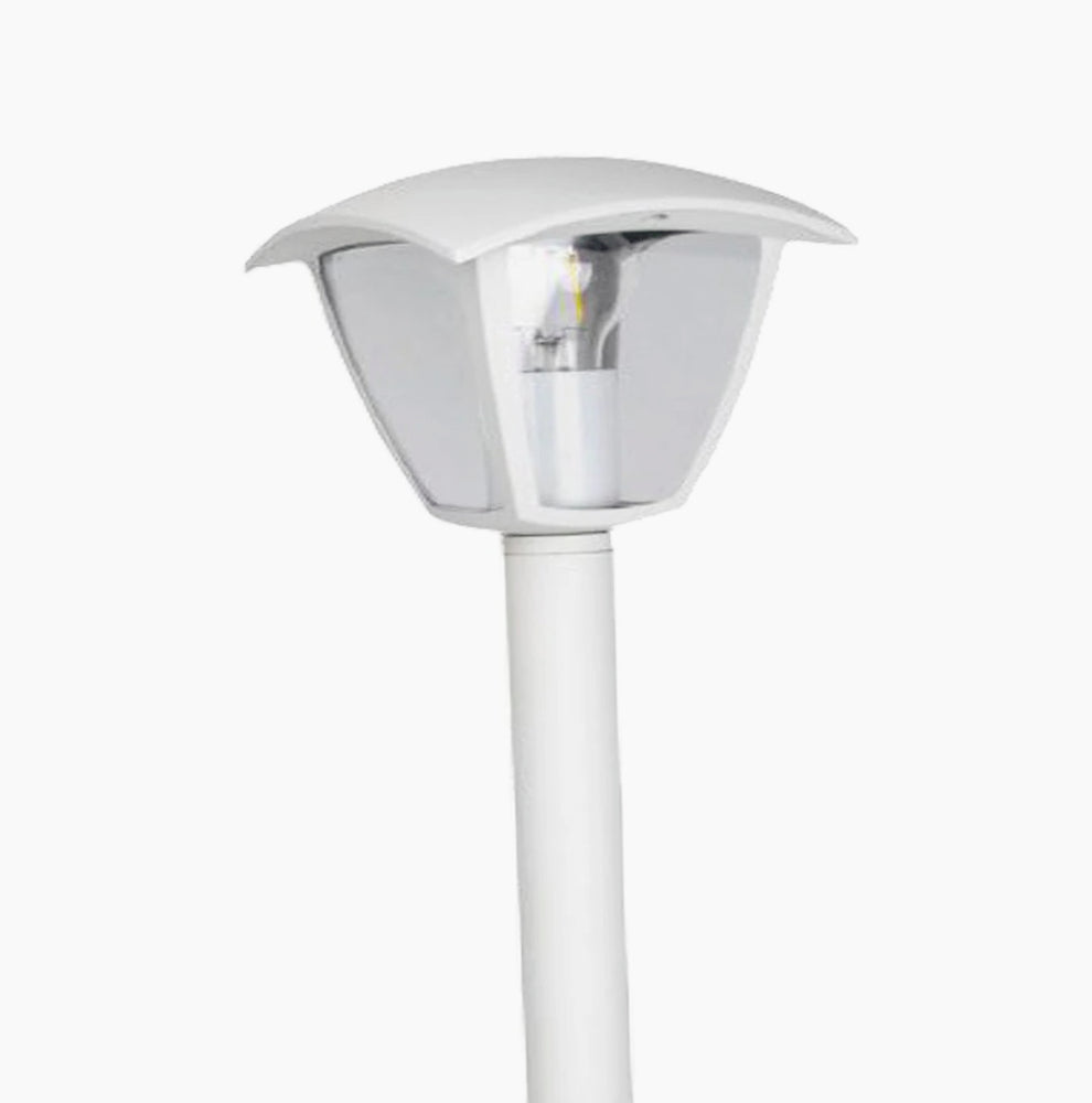 Lampione giardino 86 cm lanterna con attacco E27 grigio e bianco IP44 - ambraled
