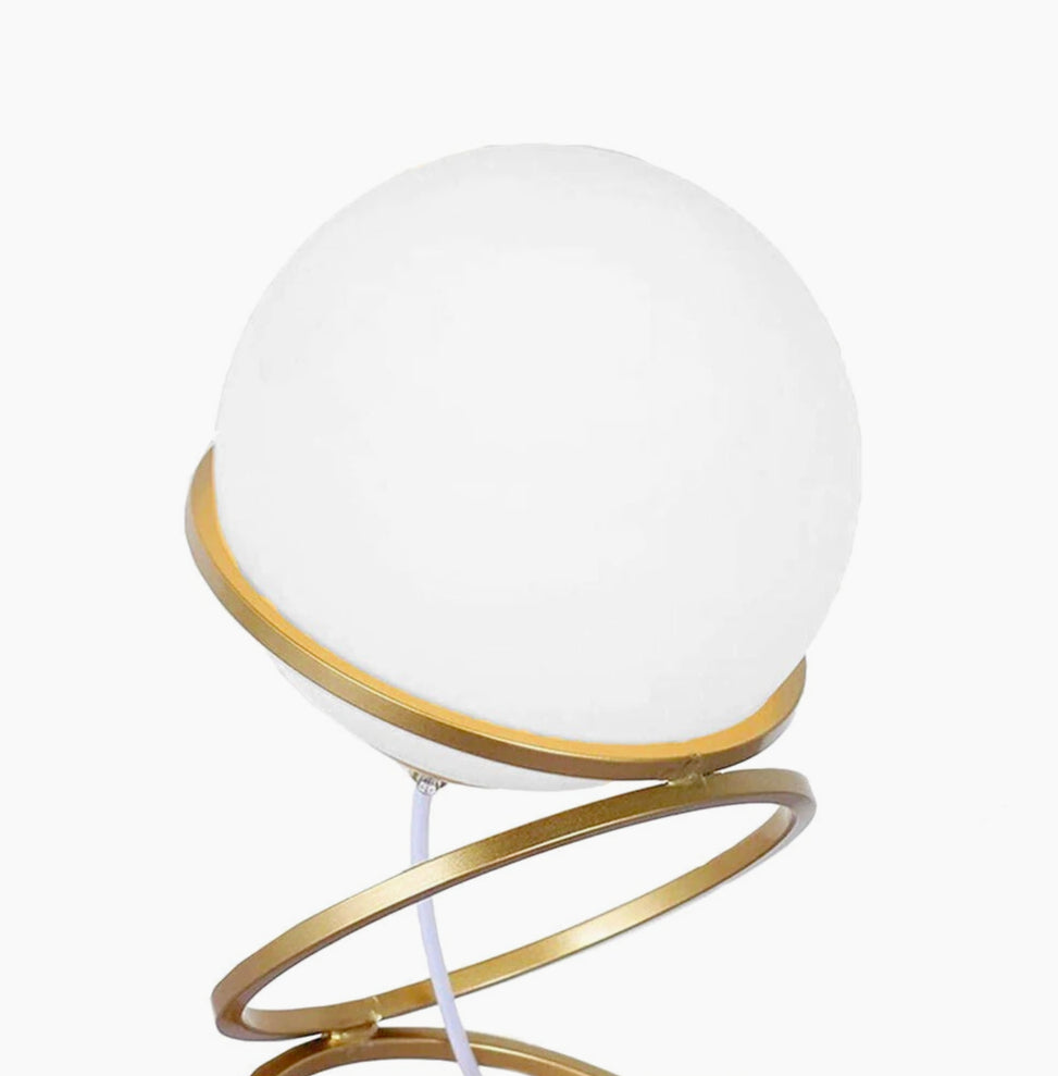 Lampada da tavolo "Lume" in metallo bronzo – Con sfera opaca e lampadina G9 - ambraled
