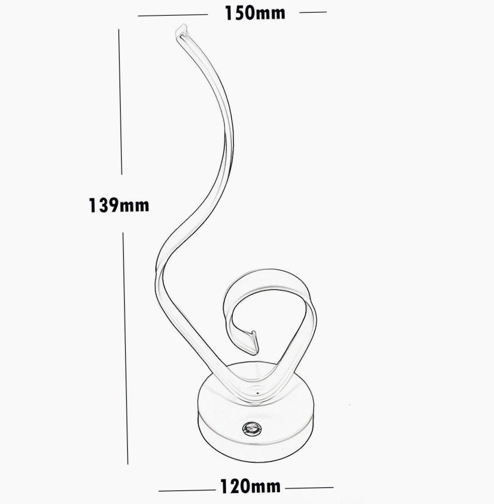 Lume da comodino ad onda – 9W bianca luce calda naturale - ambraled