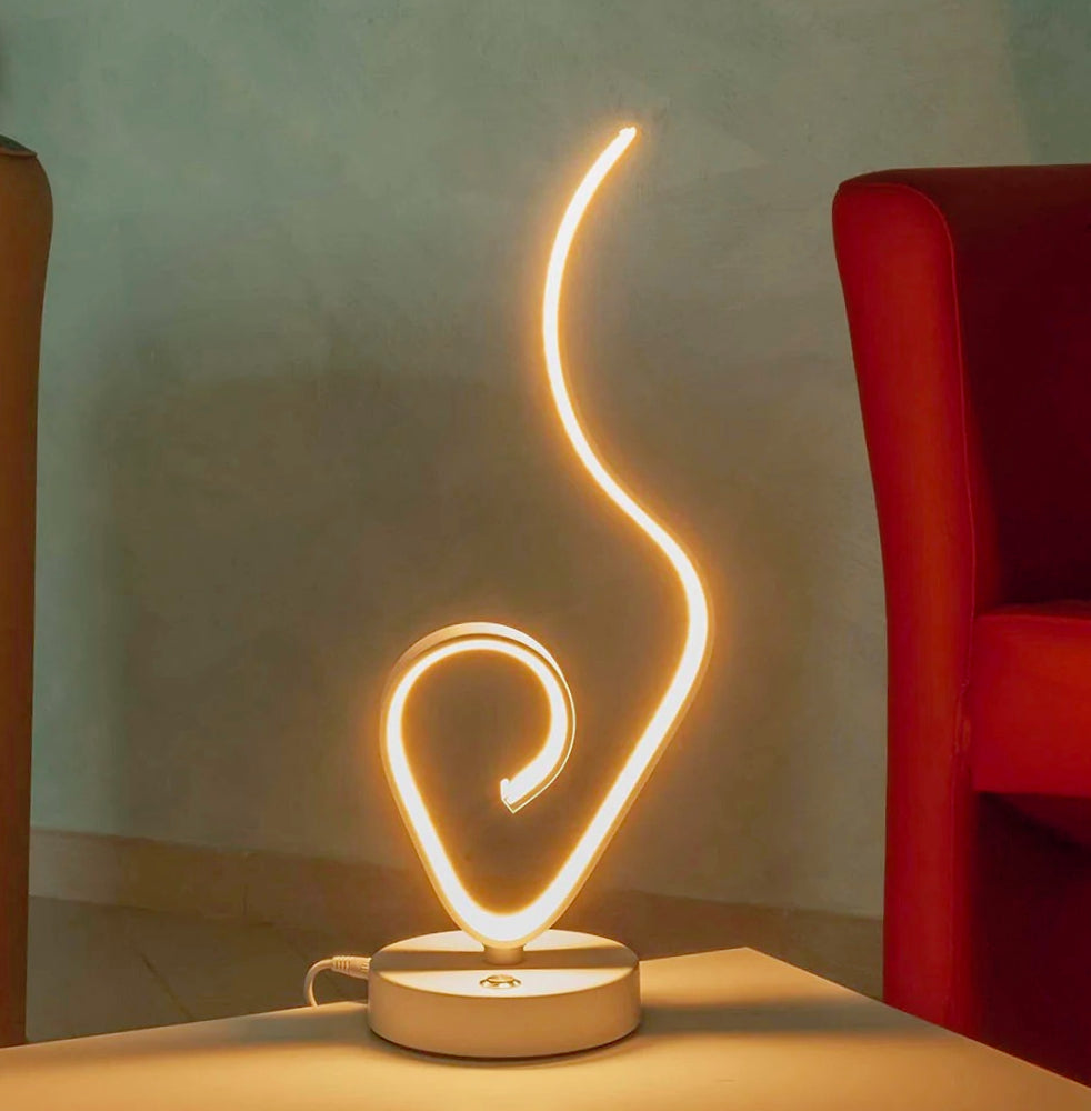 Lume da comodino ad onda – 9W bianca luce calda naturale - ambraled