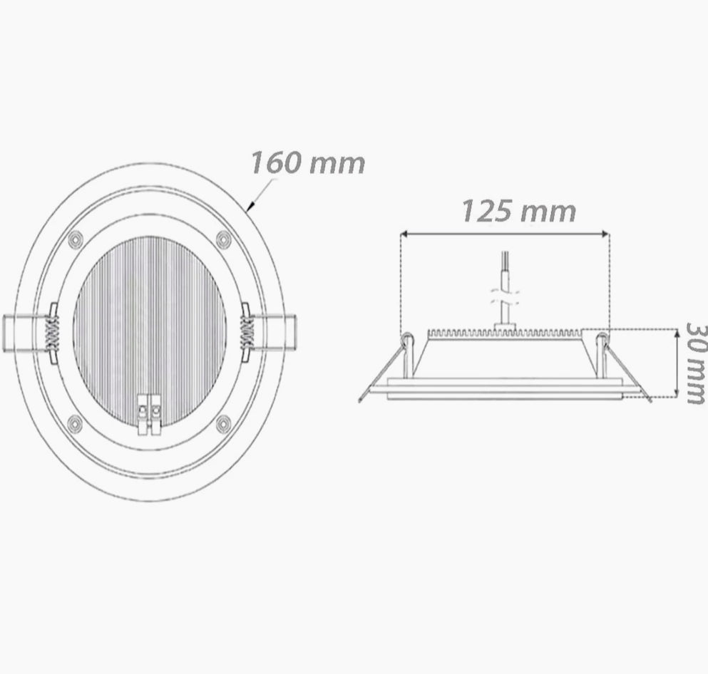 Pannello LED slim 12W – incasso vetro CCT tecnologia - ambraled