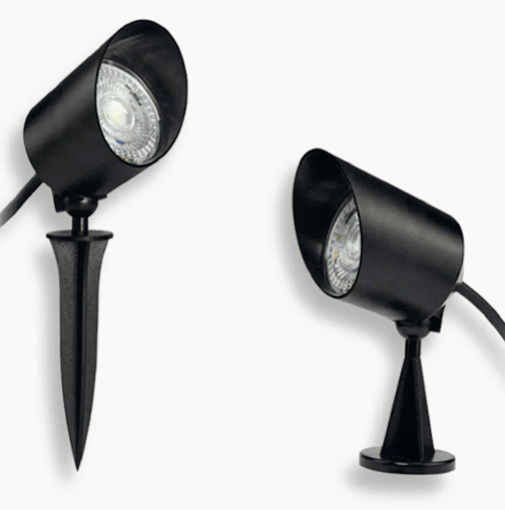 Faretto LED 7W – snodo doppia installazione picchetto/staffa IP65 - ambraled
